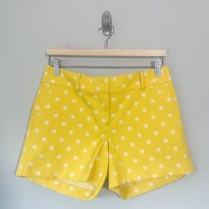 Ann Taylor Yellow Polka Dot Shorts